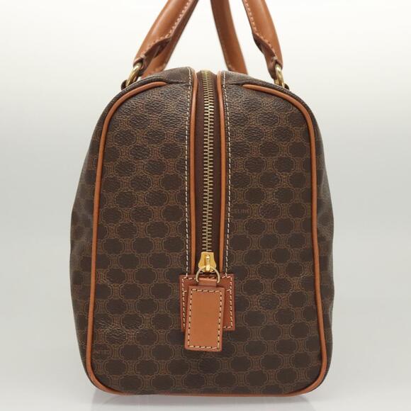 CELINE Macadam Canvas Hand Bag Pvc Leather Brown Gold - Picture 4 of 13